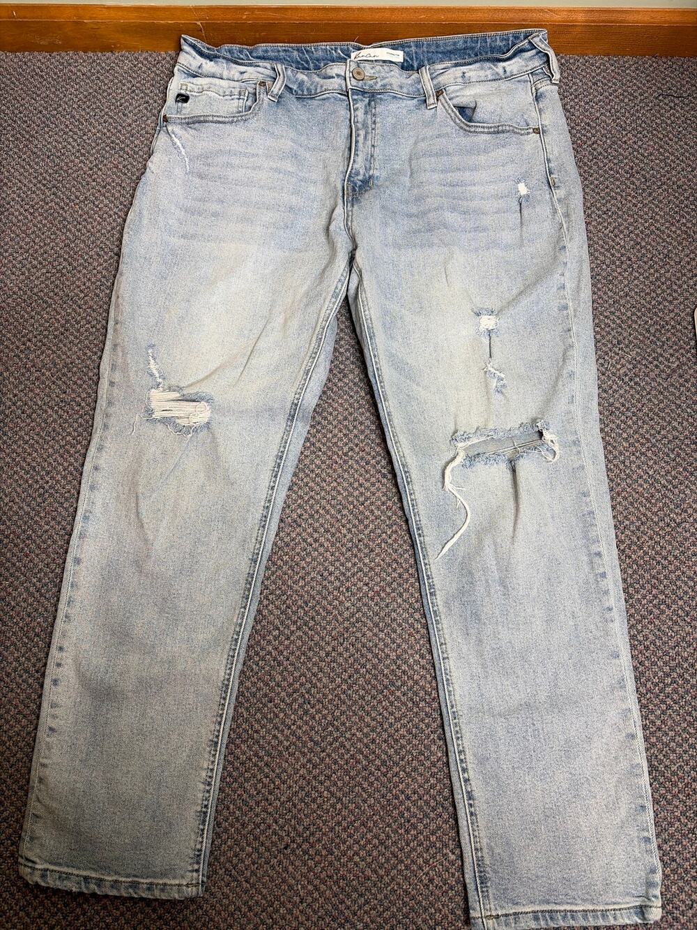Kancan Light Wash Distressed Boyfriend Jeans 32